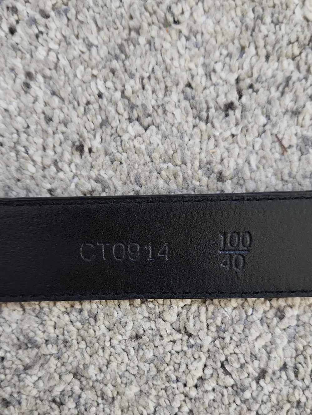 Louis Vuitton Ceinture Gold Buckle Epi Leather Belt Black Size 40mm/100cm